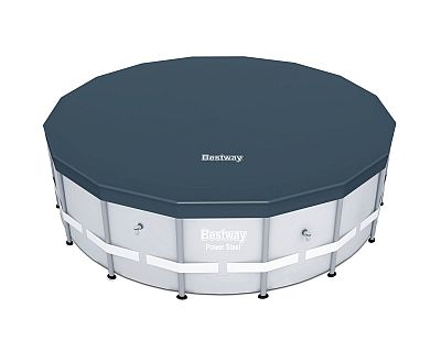 картинка Каркасный бассейн, 549х132 см, 26000 л.,фильтр-насос 5678л/ч, тент, лестница, Bestway, 56427/56232 BW от магазина Лазалка