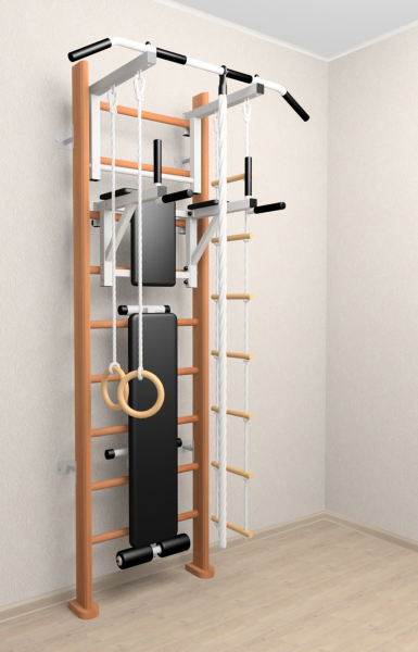 картинка Деревянная шведская стенка Sv Sport ТстБСД (орех) 906 от магазина Лазалка