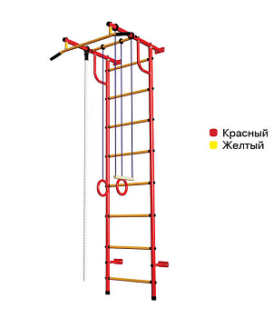 Детский спортивный комплекс ДСК "Пионер-с2н" (усиленый)(пристеночный) красный-желтый