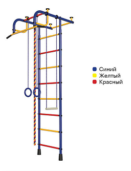 Детский спортивный комплекс ДСК   "Пионер-1" (усиленый) (синий-радуга)