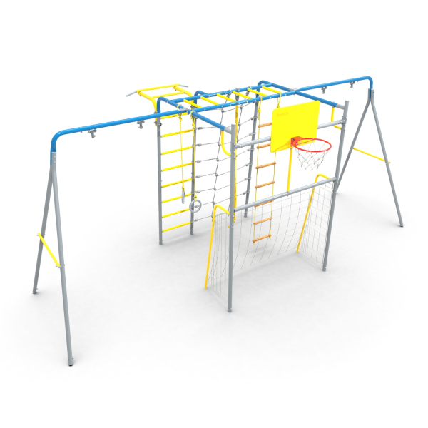 УДСК-12.2 "Физрук-К2" с двумя доп. секциями "Качели" синий/серый