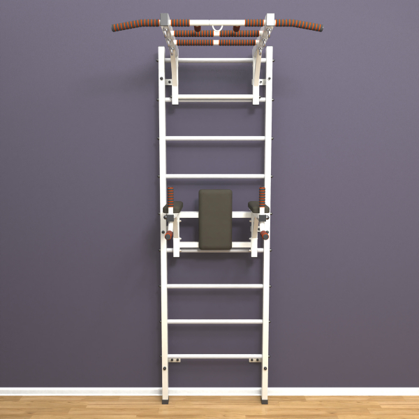 картинка Шведская стенка «LittleSport» White Long 2.0 белые ступени от магазина Лазалка