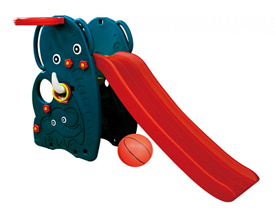 картинка Горка "Слон" с баскетбольным кольцом и мячом Happy box (JM-765) от магазина БэбиСпорт